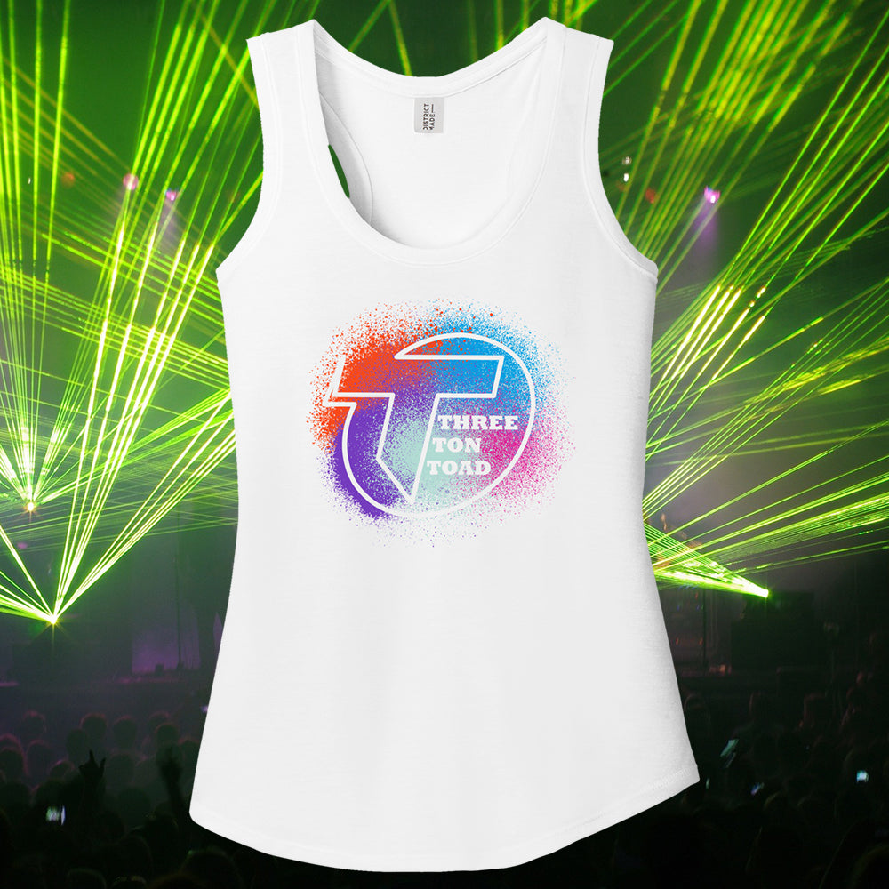Three Ton Toad Splatter Logo Women's Racerback Tank