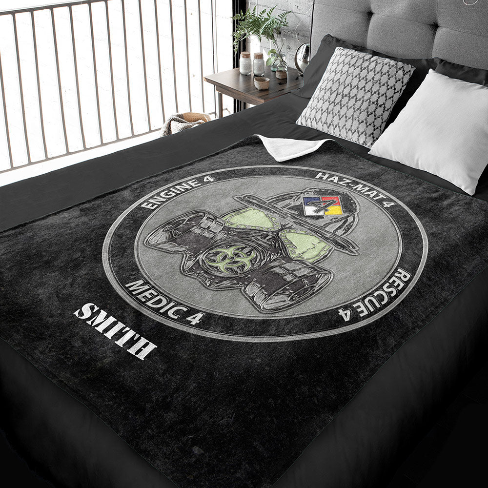 Plush Minky Blanket CFD Haz-Mat Station 4