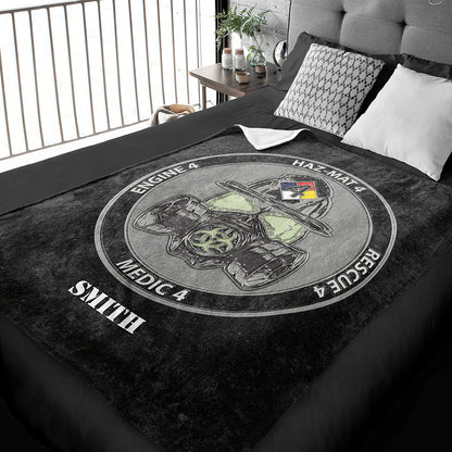 Plush Minky Blanket CFD Haz-Mat Station 4