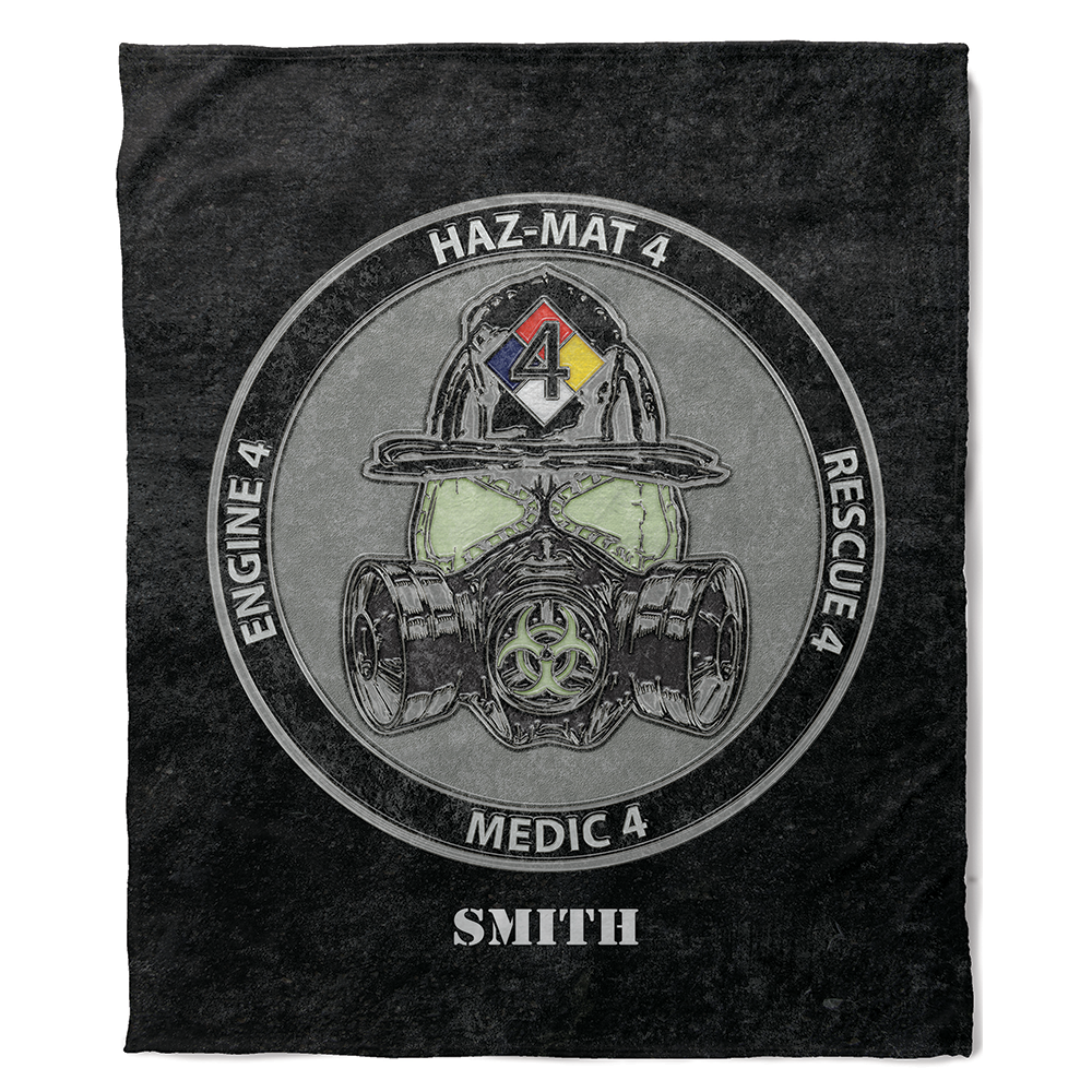 Plush Minky Blanket CFD Haz-Mat Station 4