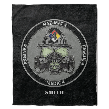 Plush Minky Blanket CFD Haz-Mat Station 4