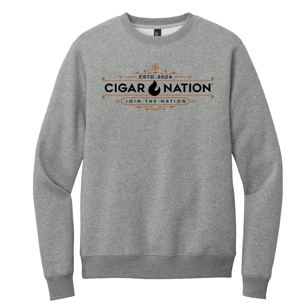 Cigar Nation District Perfect Weight Fleece Crewneck Sweatshirt