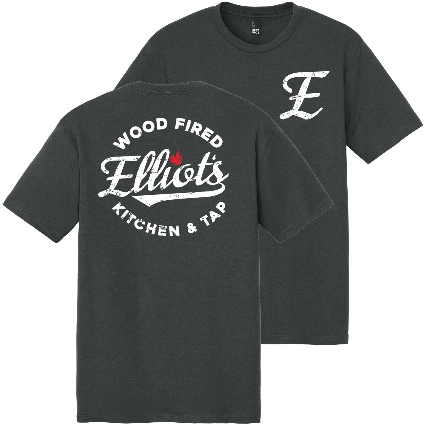 Elliots Wood Fired Kitchen and Tap Logo Perfect Tri Tee