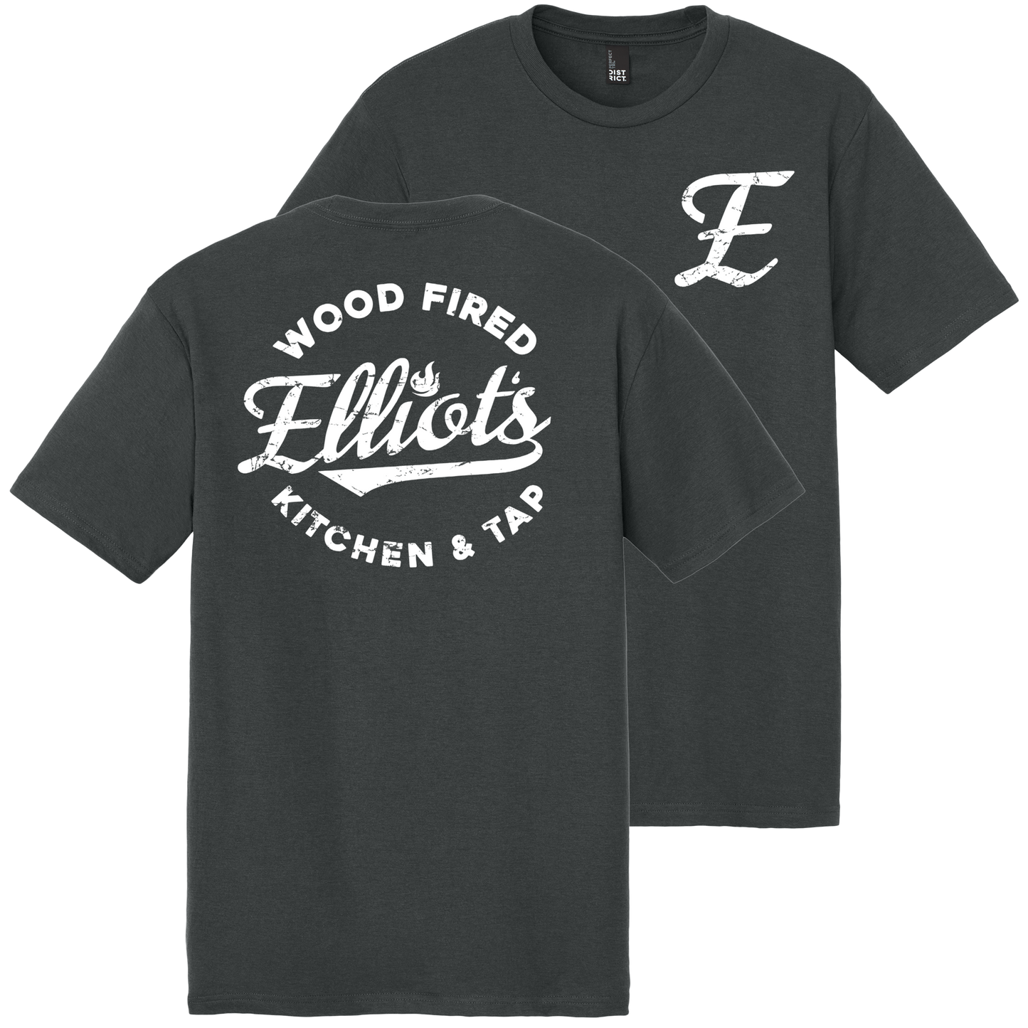 Elliots Wood Fired Kitchen and Tap Logo Perfect Tri Tee