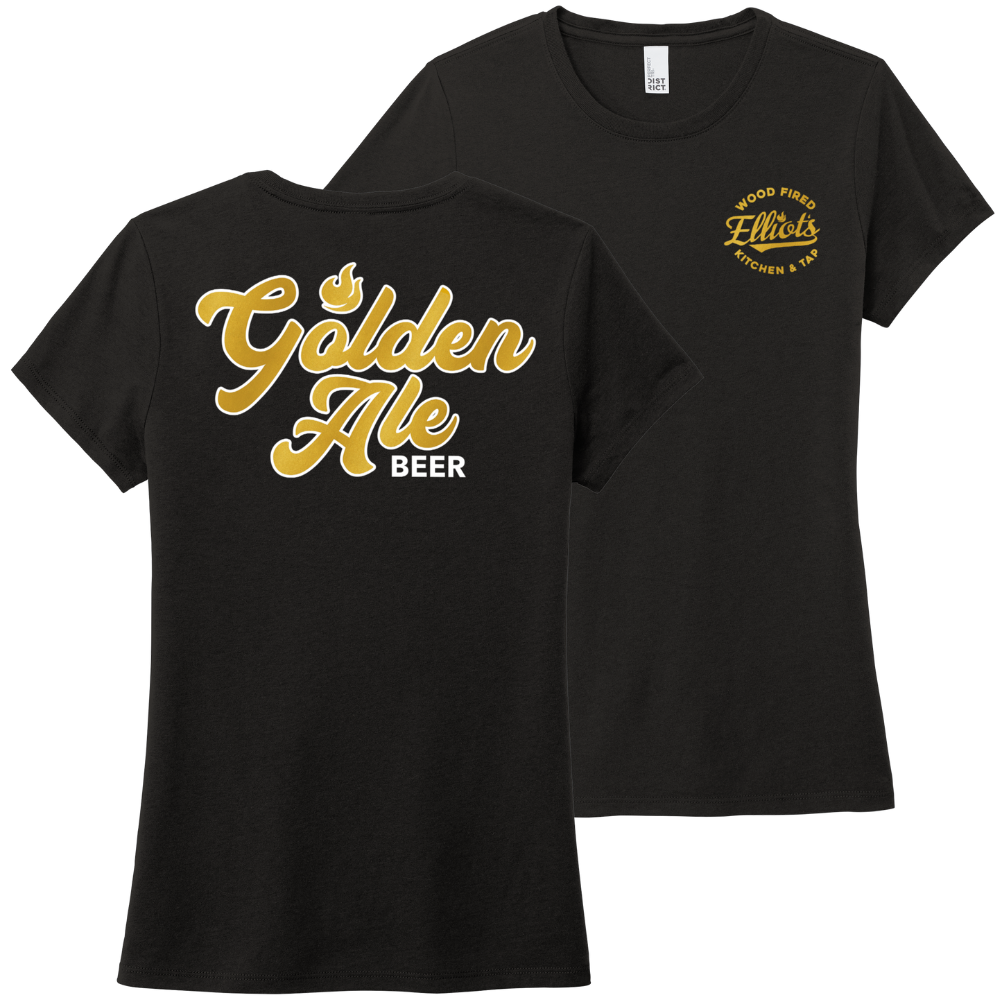 Elliots Wood Fired Kitchen and Tap Golden Ale Womens Perfect Tri Tee