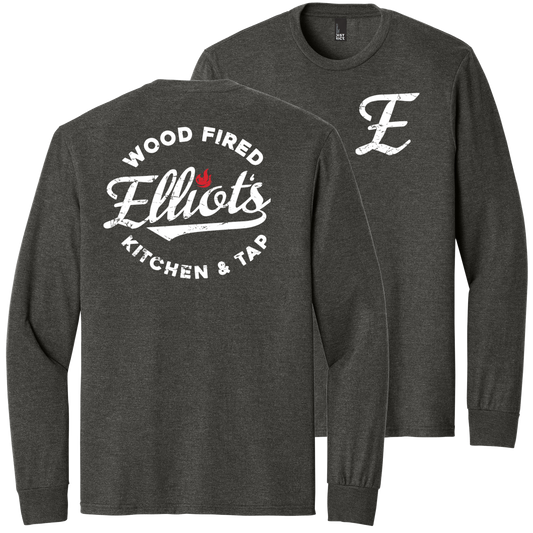 Elliots Wood Fired Kitchen and Tap Logo Long Sleeve Triblend T-Shirt