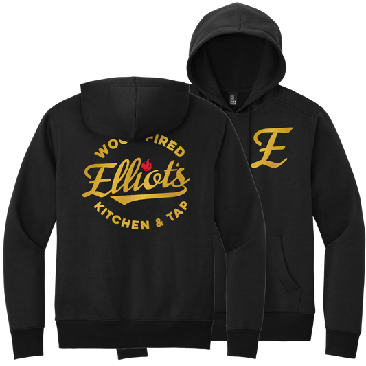 Elliots Wood Fired Kitchen and Tap Logo Perfect Weight Fleece Pullover Hoodie