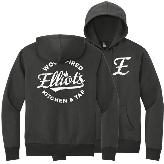Elliots Wood Fired Kitchen and Tap Logo Perfect Weight Fleece Pullover Hoodie
