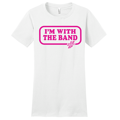 50 Steps Up - I'm With The Band Women's Fitted District Concert T-Shirt