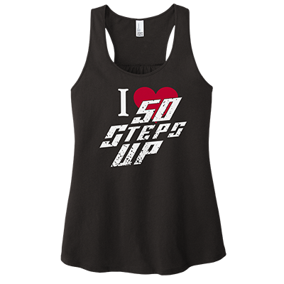 I Heart 50 Steps Up Women's Racerback Tank