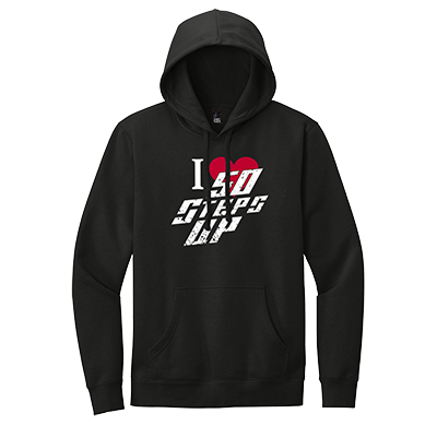I Heart 50 Steps Up Fleece Hoodie