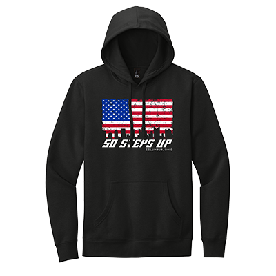 50 Steps Up Flag Fleece Hoodie