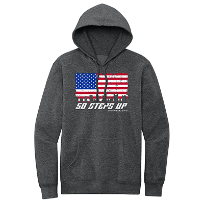 50 Steps Up Flag Fleece Hoodie