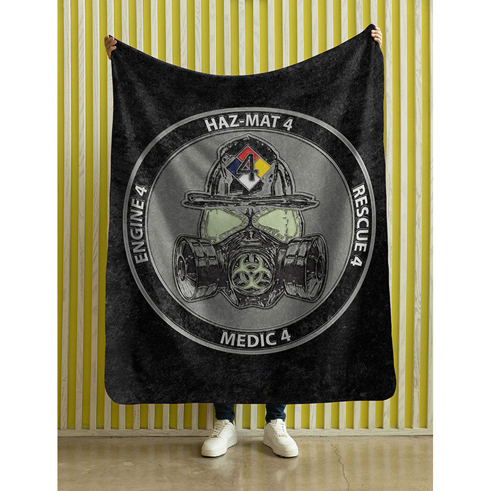 Plush Minky Blanket CFD Haz-Mat Station 4
