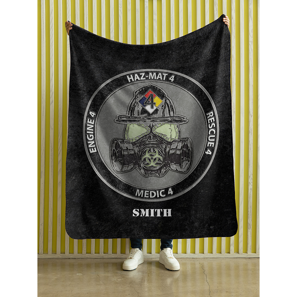 Plush Minky Blanket CFD Haz-Mat Station 4