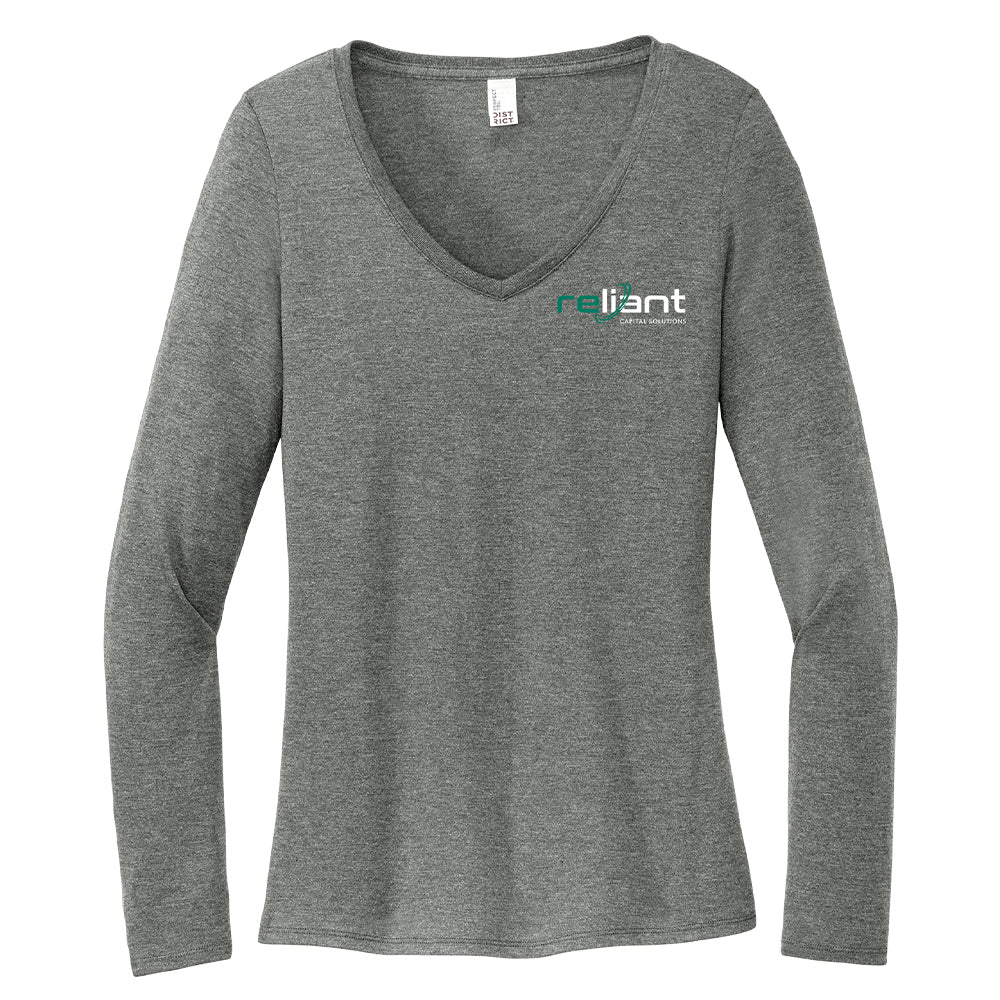 Reliant Capital Solutions Women's Long Sleeve V-Neck T-Shirt