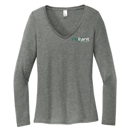 Reliant Capital Solutions Women's Long Sleeve V-Neck T-Shirt