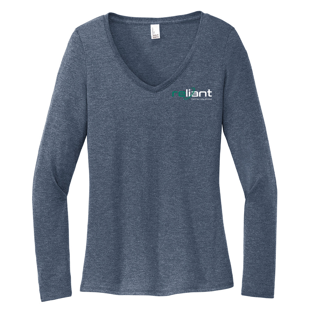 Reliant Capital Solutions Women's Long Sleeve V-Neck T-Shirt