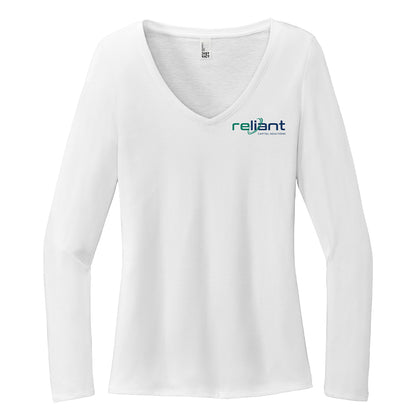 Reliant Capital Solutions Women's Long Sleeve V-Neck T-Shirt