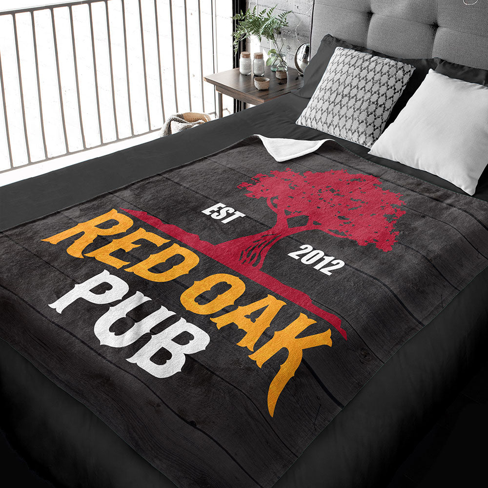 Red Oak Pub 50" X 60" Minky Blanket