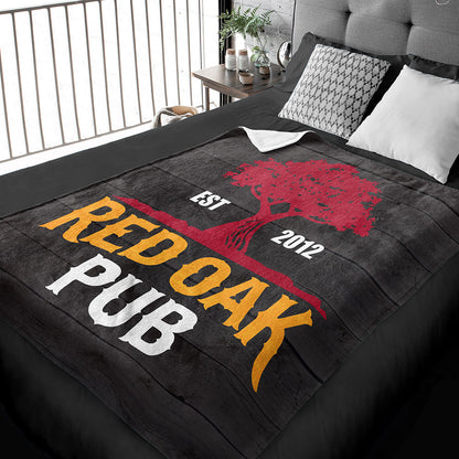 Red Oak Pub 50" X 60" Minky Blanket