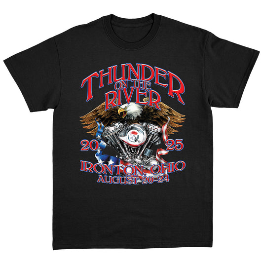 Thunder On The River Eagle Flag T-Shirt