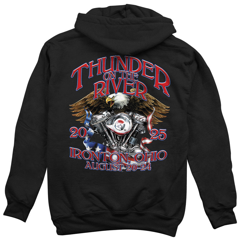 Thunder On The River Eagle Flag Hoodie