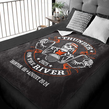 Thunder on the River Biker Banners Blanket