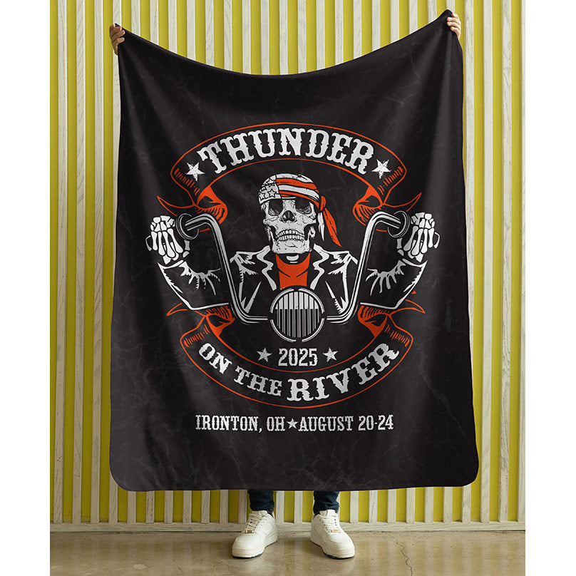 Thunder on the River Biker Banners Blanket