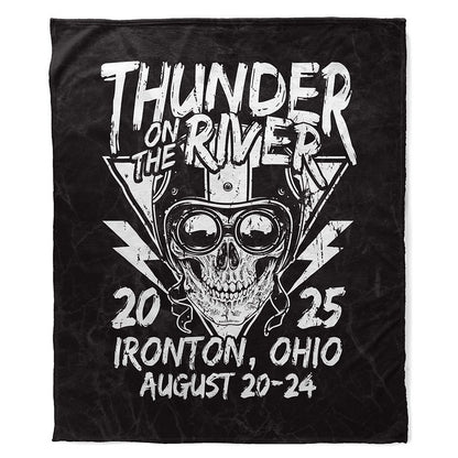 Thunder on the River Skull Racer Blanket