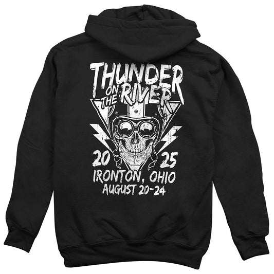 Thunder On The River Skull Racer Hoodie