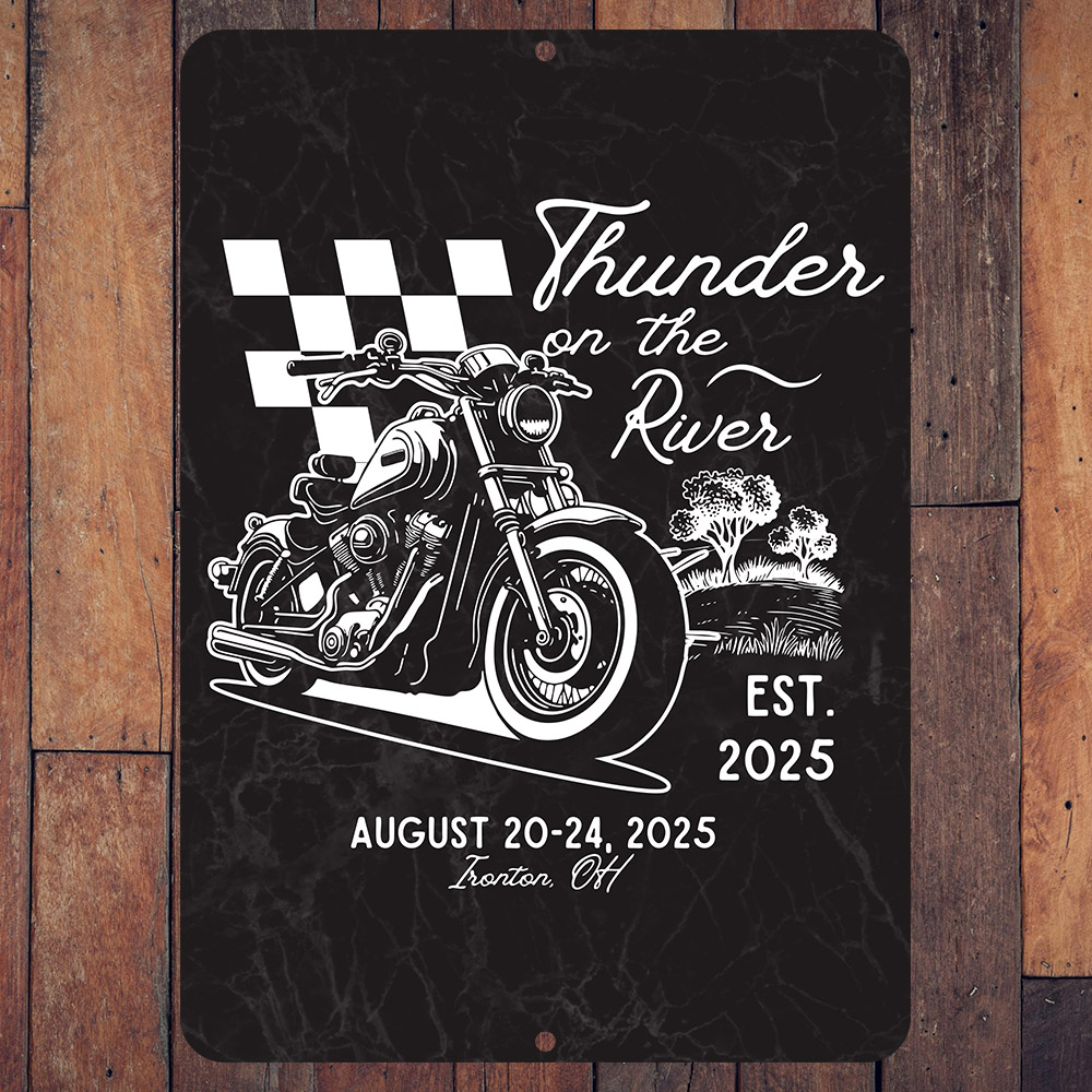9" x 12" Thunder on the River Logo Bar Sign