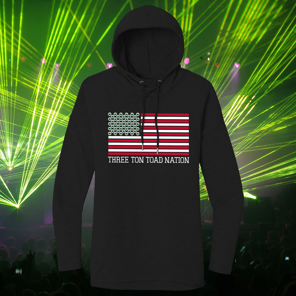 Three Ton Toad Nation Women's Featherweight Hoodie