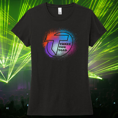 Three Ton Toad Splatter Logo Women's Tri-Blend T-Shirt