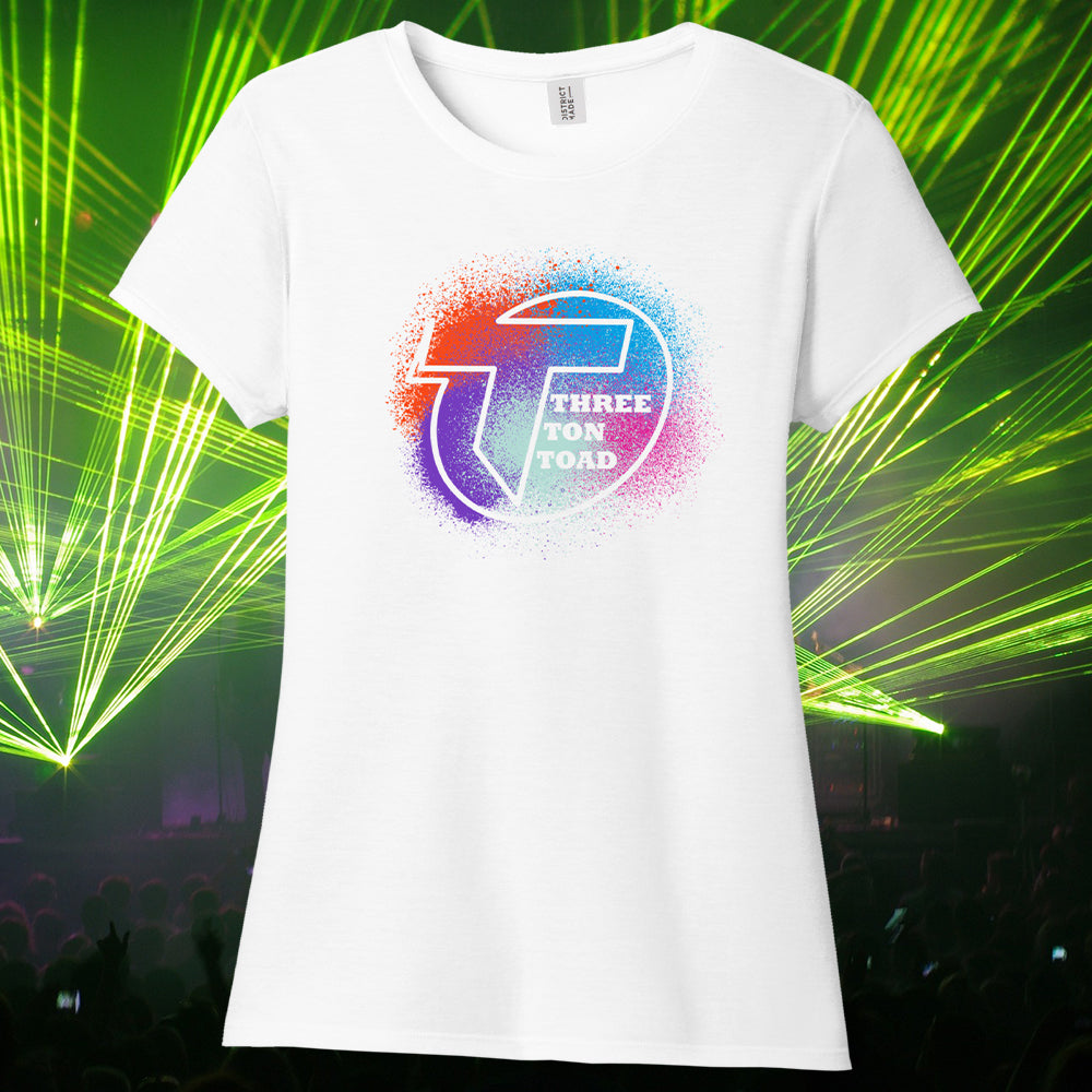 Three Ton Toad Splatter Logo Women's Tri-Blend T-Shirt