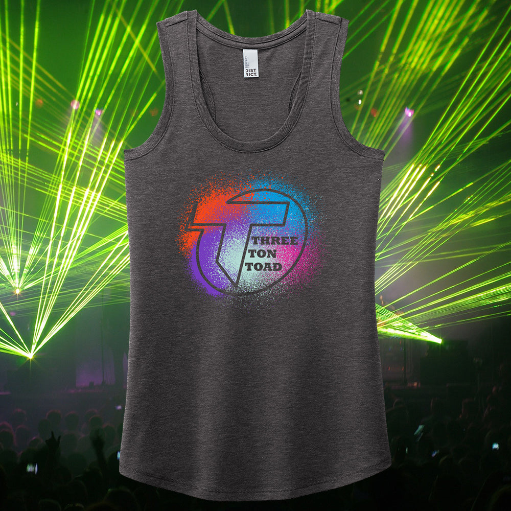 Three Ton Toad Splatter Logo Women's Racerback Tank