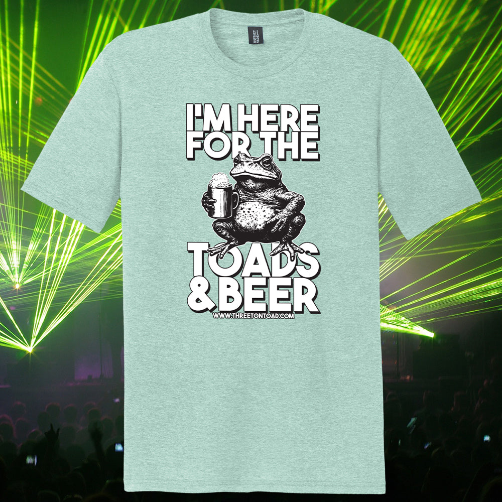 Three Ton Toad Here For The Beer Tri-Blend T-Shirt