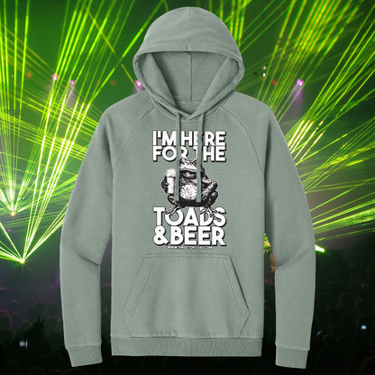 Three Ton Toad Here For The Beer Fleece Hoodie