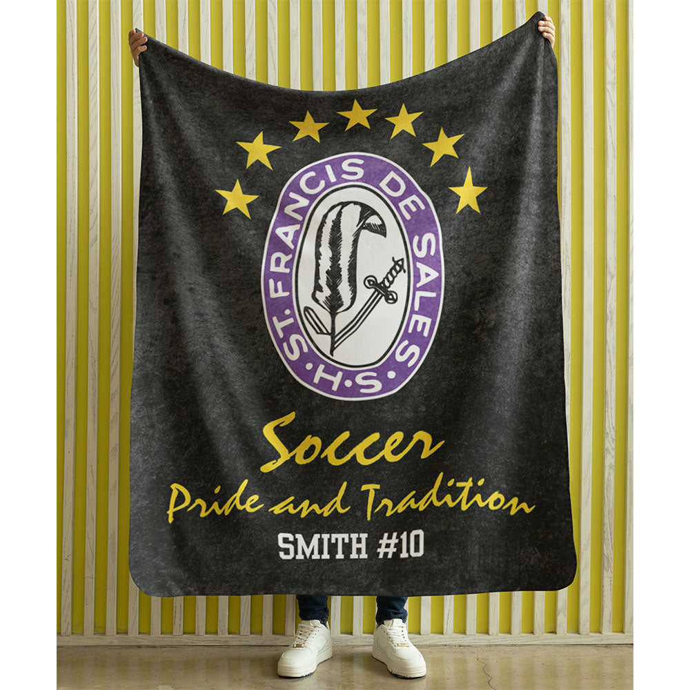 Plush Minky Blanket St Francis DeSales Boys Soccer